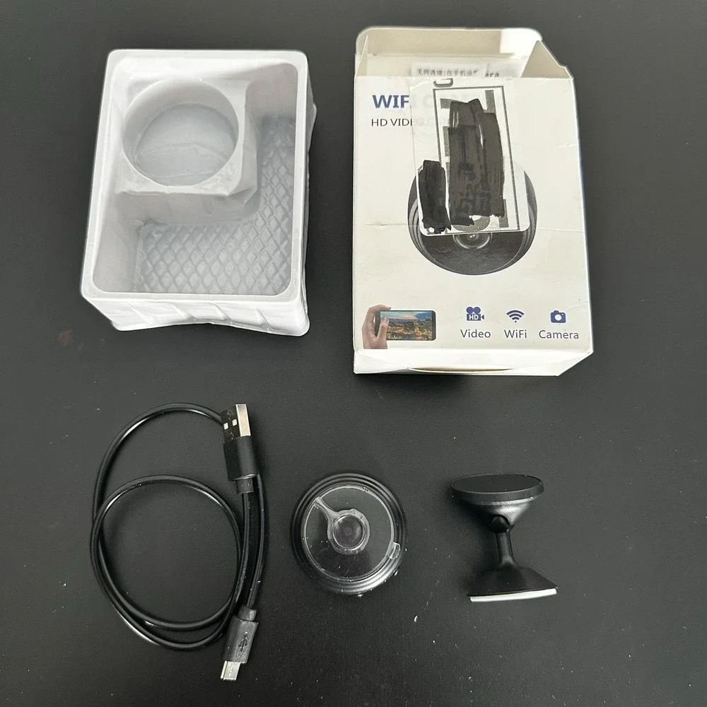 HSR-A9MINI WiFi HD IP Indoor Mini Surveillance Camera, USB Powered, Black